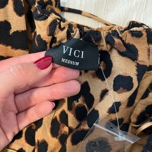 VICI ✨ - Louna Leopard Fit And Flare Midi Dress